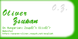 oliver zsupan business card